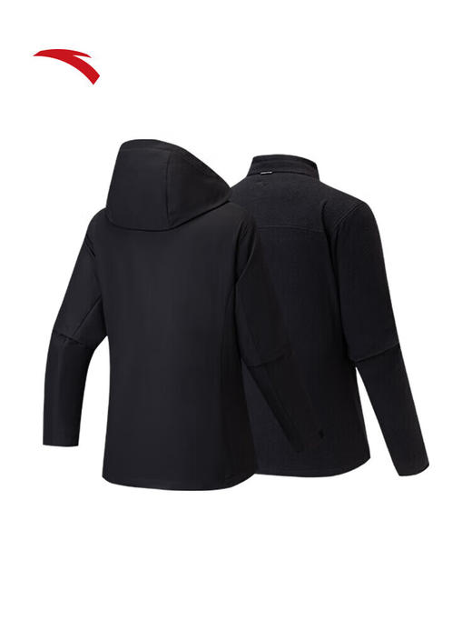 安踏户外三合一软壳衣运动服外套女士摇粒绒内胆两件套162546606 商品图3