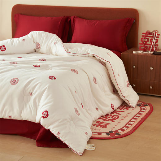 【A类婚庆喜被】婚庆被子喜被结婚被芯30%大豆纤维被春秋被全棉被冬A 商品图3
