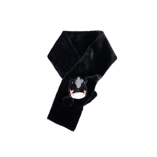 大英博物馆 新年系列 黑马公仔毛绒围脖围巾-黑色 商品图4