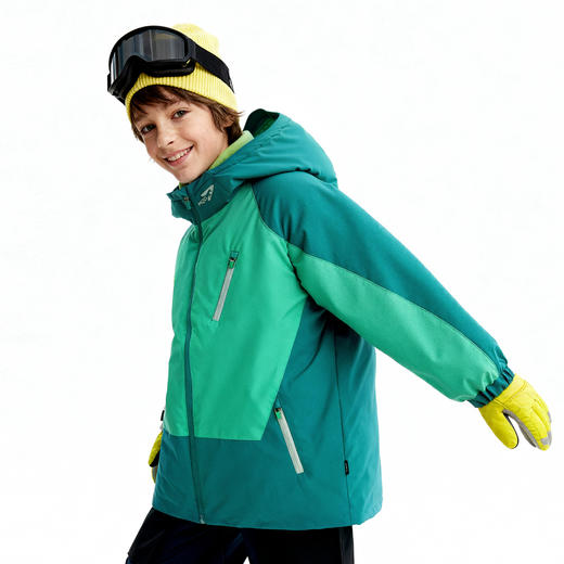 【MQD】【无氟】男童中长款羽绒服冬季新款儿童三防连帽拼色外套 商品图2