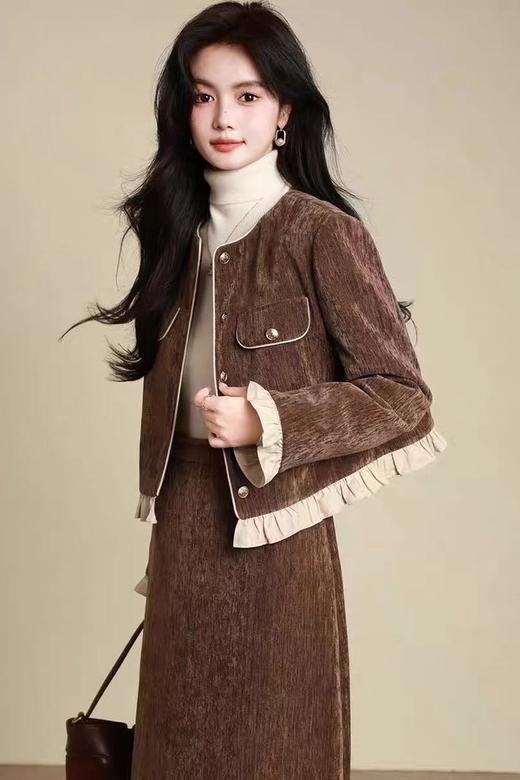 Le Malene 气质轻奢木耳边时尚小香风套装 21285 商品图4