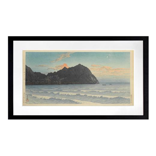 独角鹿西洋古董 1936年日本昭和时代著名新版画大师川濑巴水签名创作木版画作品《房州小湊》 商品图1