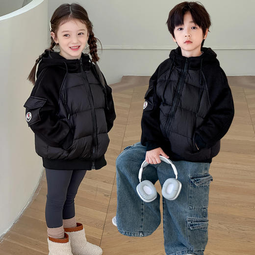 贝叮熊YB优选实体供货系列校园连帽羽绒服 商品图3