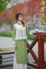 【绛砂金岁】青绿提花面料自带肌理质感，长袖拼接毛绒边暖糯又显精致，搭配同色系半身裙+白提花衬裙，层次丰富更显温婉。改良立领+盘扣保留中式韵味 商品缩略图7