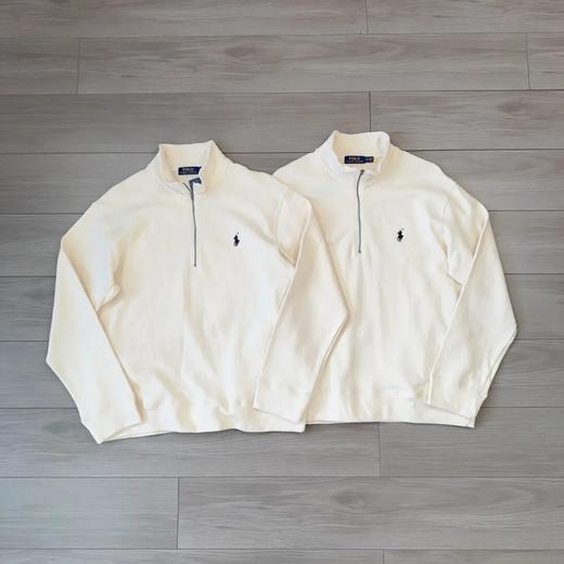 R.L 拉夫** 小马刺绣 复古老钱风半拉链开襟男士休闲立领卫衣 商品图0