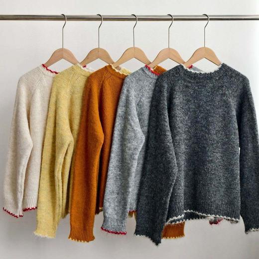 🔥谁懂啊！！😍【岚可可 韩系复古波浪纹圆领彩色纽扣开衫】 💖一到秋冬就对这种软乎乎的毛衣毫无抵抗力！ 商品图1