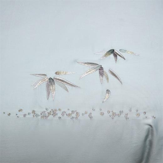 【维科家纺】  天雪长绒棉A类抑菌四件套-竹影清风（清水蓝） 商品图9