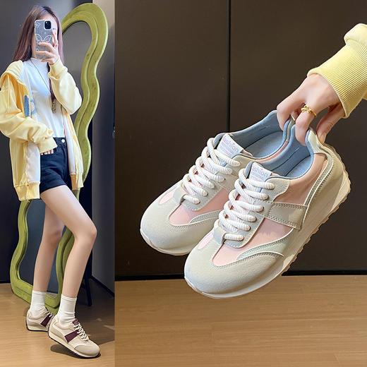 特妮娜加绒休闲德训鞋，经典潮色、简约设计，内里加绒加厚 商品图6