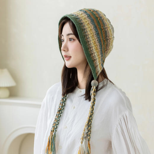 苏苏姐家星洄护耳帽手工diy钩针编织段染羊毛线团冬季材料包 商品图1