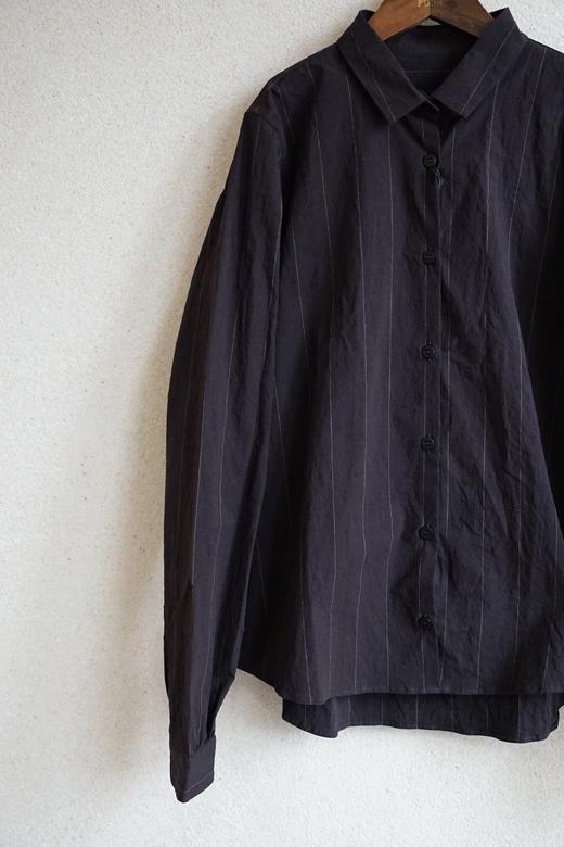 Bergfabel棕条纹修身款衬衣 商品图13