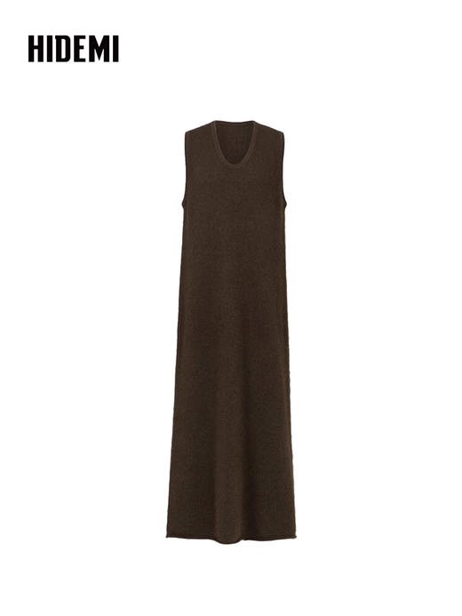 HIDEMI 深棕色浣熊毛厚款简约设计感三件套 商品图6