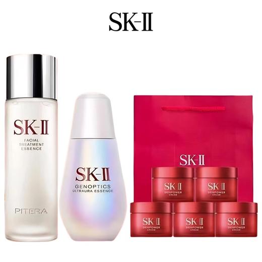 【配礼袋】SK-II王牌套组（神仙水230ml+小灯泡精华50ml+大红瓶面霜15g*5瓶（滋润/清爽）香港直邮C 商品图0