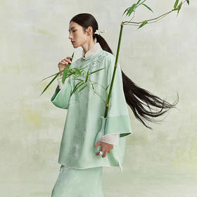 【林栖设计小店】(现货)【手工钉珠】春意自来绣花衬衣蕾丝轻中式氅衣2026早春新款上衣女1961117