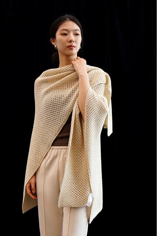 ELLA JADE 高级优雅感杏色时髦针织披肩外套 21415 商品图2