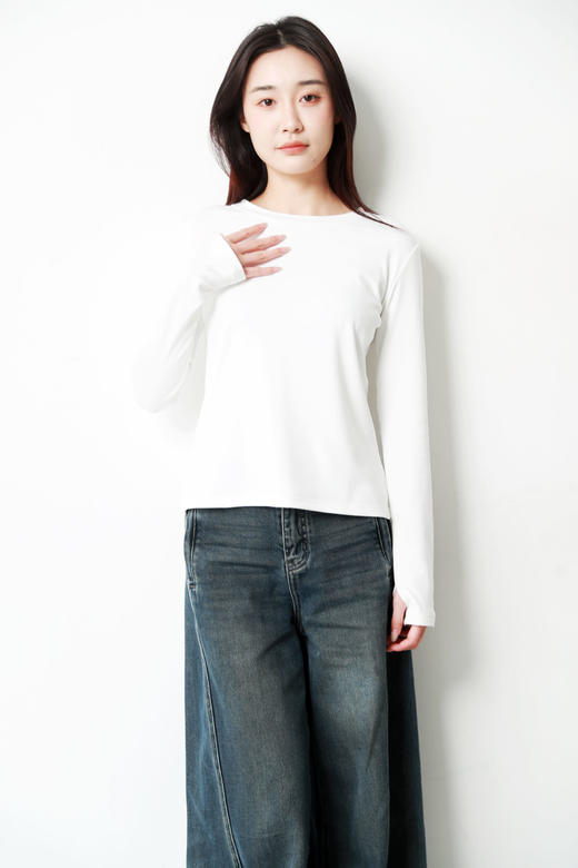 基本款打底衫，显瘦且好看。可以焊在身上瑜伽训练长袖女C111258 商品图13