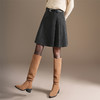 「自」全新升级【铂金会员146/天猫189/差价43】(15453)洛诗琳纯色百褶裙高腰显瘦2025秋冬季毛呢半身裙A字裙 商品缩略图1