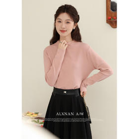 鹿向南《心动循环》内搭针织衫女新款冬季毛衣加绒打底衫长袖上衣