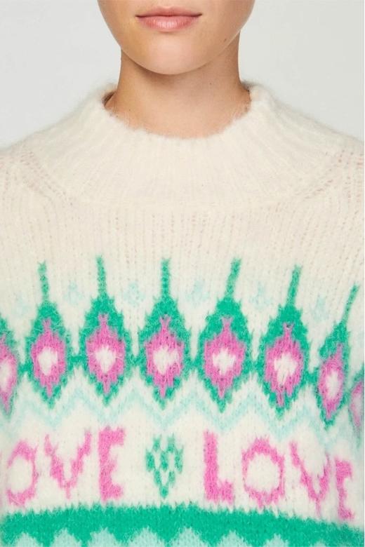 LNNNS 高级设计感法式休闲奶白色针织毛衣 21427 商品图4