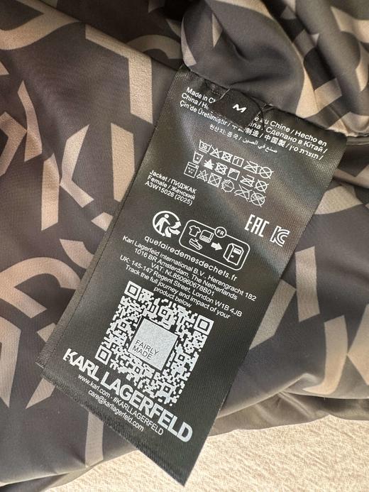 贝壳三 胶印字母蓬松保暖连帽棉服女轻便宽松绗缝棉衣C111201 商品图12