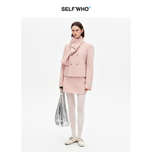 SELFWHO叶片陶瓷大衣胸针配饰女2025新款冬高级精致时尚个性饰品 商品图2