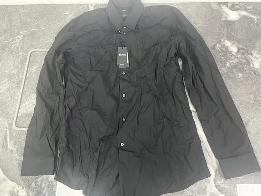 瑕疵HUGO BOSS/胡戈波士 男士黑标易熨烫纯色商务休闲正装长袖衬衫 商品图0