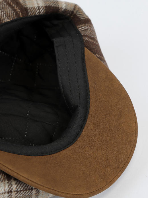 温暖摩卡慕斯色系拼接格纹八角帽鸭舌帽-纪念日百货门店同款166443266 商品图4