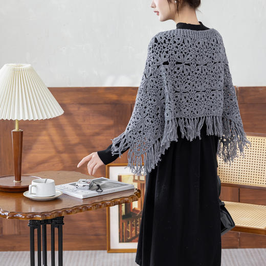 苏苏姐家惠锦斗篷手工diy钩针自制编织反光线毛线团羊毛线材料包 商品图2