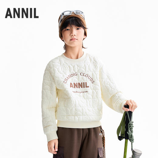 【实体店同款】男女童圆领长袖卫衣冬季新款安奈儿童装AM541424 商品图0