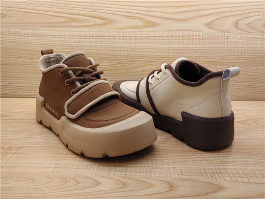 2024豪行冬款专柜正品时尚休闲舒适轻便低跟高帮女单靴24491596 商品图4