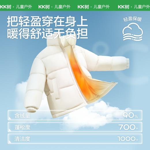 KK树儿童羽绒服90白鸭绒男童女童短款冬装新款童装宝宝羽绒外套小戚风羽绒服 商品图3
