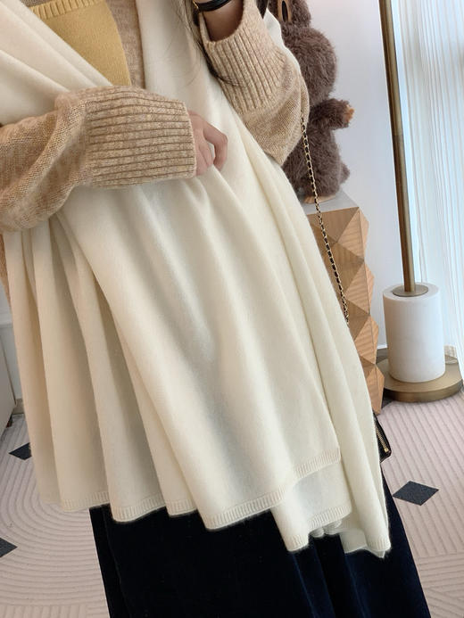 1111-5 出口单 百分百纯羊绒 大篇幅 围巾 披肩 商品图13