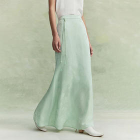 【林栖设计小店】（现货）【手工盘扣】春意自来提花半身裙鱼尾优雅国风2026早春新款裙子女1961041