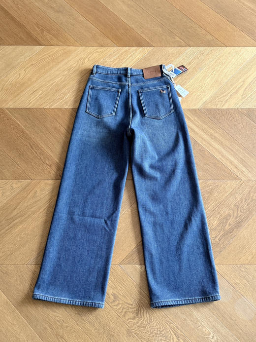 25秋冬--1条过冬+厚绒长腿抗风直筒牛仔裤【包邮+三天无理由退换】 商品图11