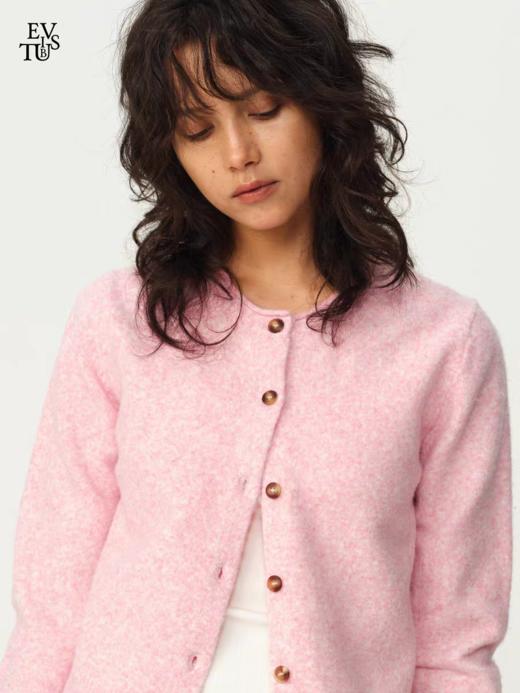 Evistub girls/E-5QMY1216/羊毛柔软绒感卷边开衫女 商品图0