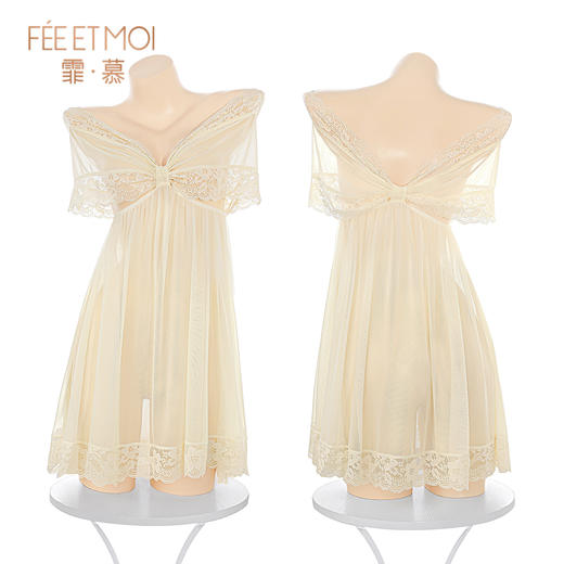 霏慕 柔媚蝴蝶结一字肩连衣裙ZY140【特供品联系负责人备案】 商品图9