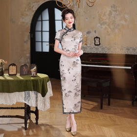 真丝旗袍长款2025夏季新款改良桑蚕丝复古时尚少女中国风连衣裙
