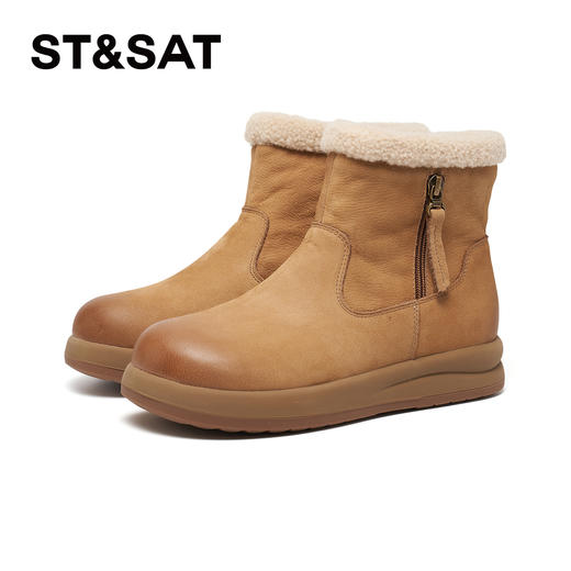 星期六复古擦色姜饼人雪地靴SSD411A256 商品图7