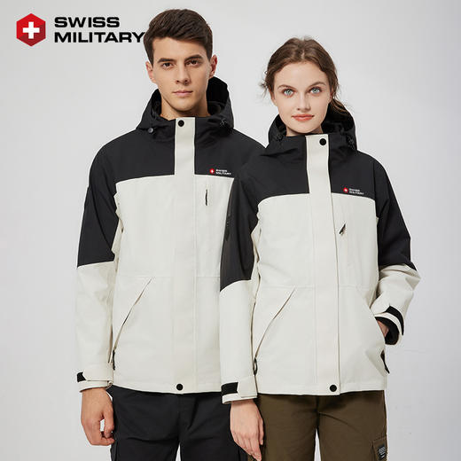 SWISS MILITARY瑞士军工/男女同款冲锋衣  防风，防水 情侣时尚百搭外套  1688 外壳 商品图7