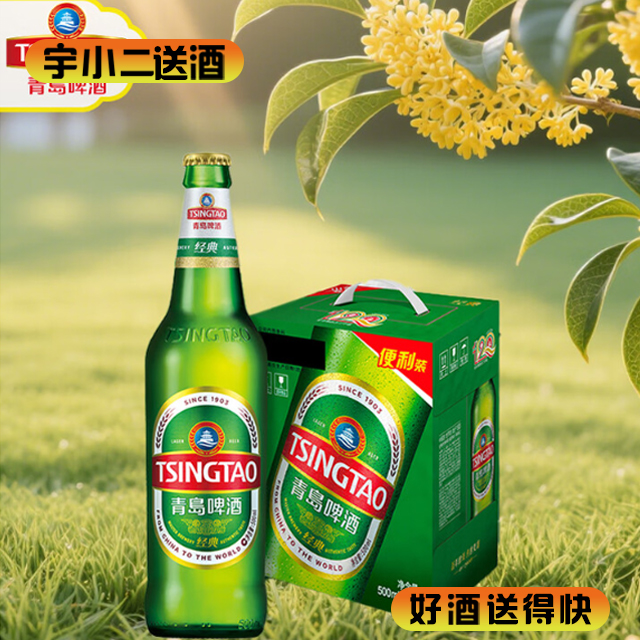 【啤酒】青岛瓶装500ml*6
