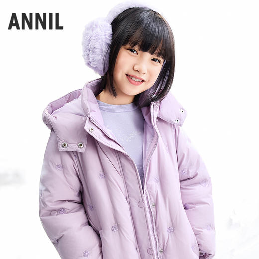 【实体店同款】女童中长款羽绒服冬季新款安奈儿童装AG545389 商品图2