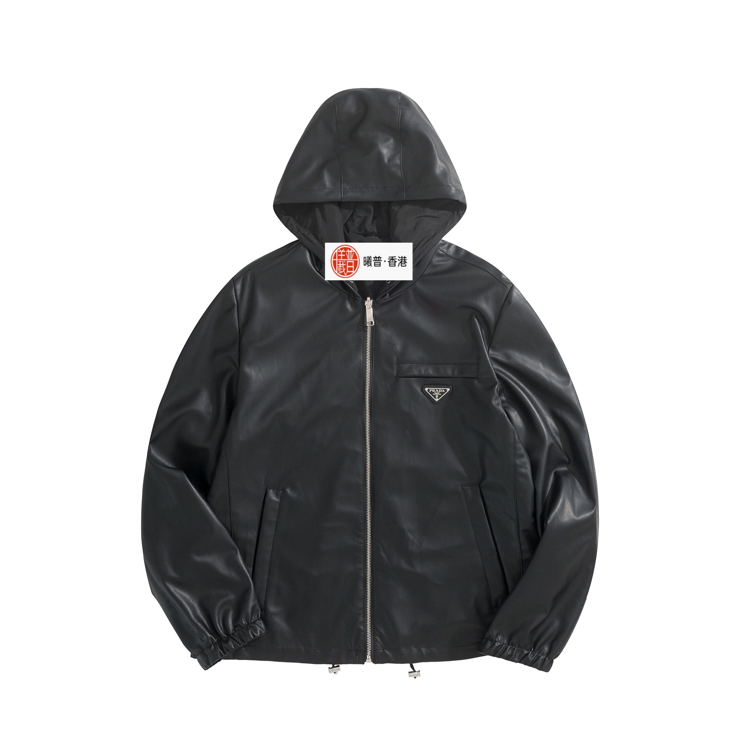 男款双面穿尼龙皮革夹克外套he020