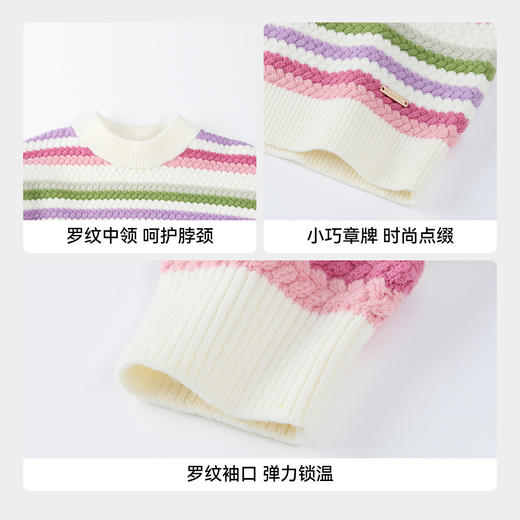 【实体店同款】男女童中领针织衫冬季新款安奈儿童装AM544060 商品图4
