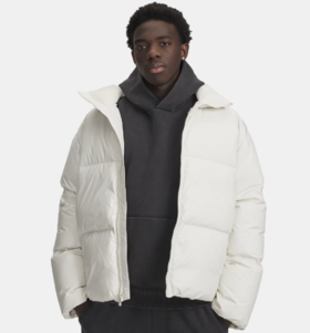 安德玛男子UA Limitless热冬系列700蓬压纹短款鸭绒羽绒服6008826-110