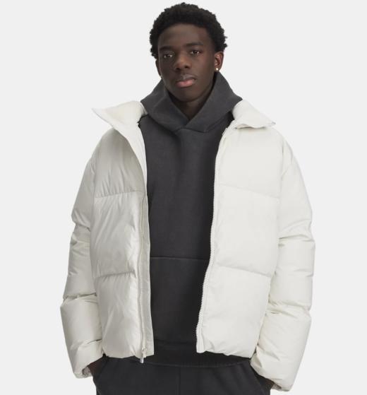 安德玛男子UA Limitless热冬系列700蓬压纹短款鸭绒羽绒服6008826-110 商品图0