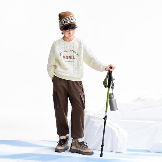 【实体店同款】男女童圆领长袖卫衣冬季新款安奈儿童装AM541424 商品图3