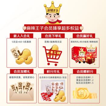 麻辣王子正宗辣条很麻很辣618g 休闲零食大礼包过节送礼送女友送男友礼袋 商品图1