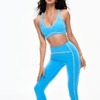 跃牌【菲芬之想】系列夏季女裸感瑜伽服套装高腰九分裤健身训练无袖长裤二件套25143 商品缩略图4