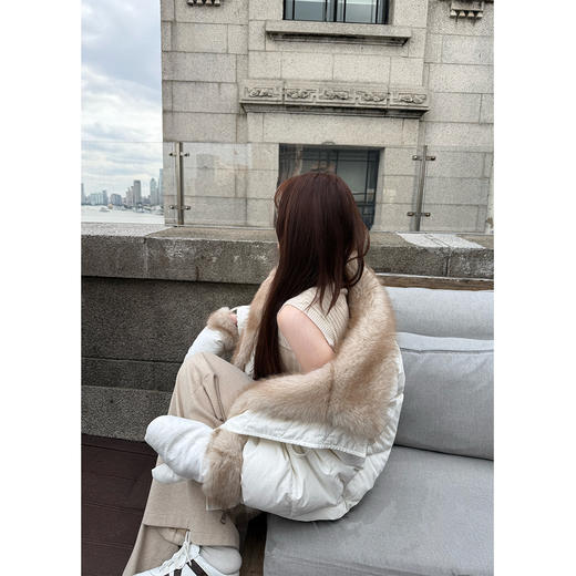 LINCHAOZHANG【挪威雪山】LW250158 蓬松保暖拼接面包服90白鸭绒羽绒服+手套 商品图2