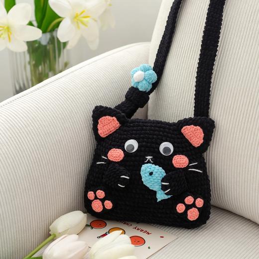 苏苏姐家萌趣动物斜挎包手工diy编织钩针毛线团自制斜挎包材料包 商品图2