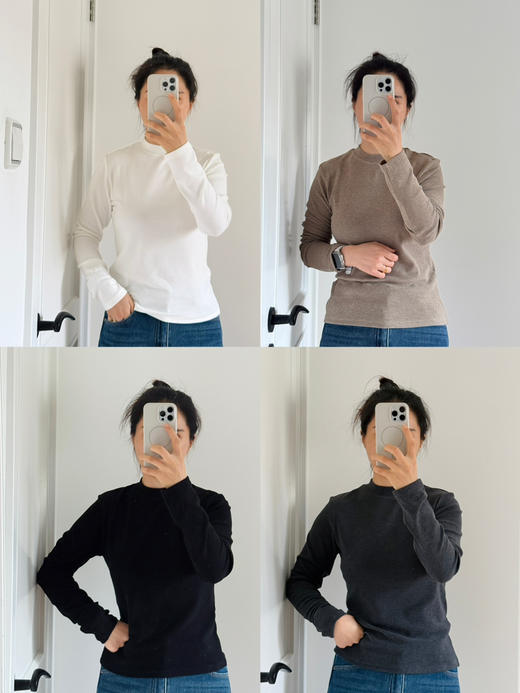 25秋冬高智极简--半高领高弹磨毛打底衫【包邮+三天无理由退换】 商品图5